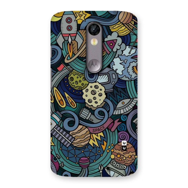 Space Pattern Blue Back Case for Moto X Force