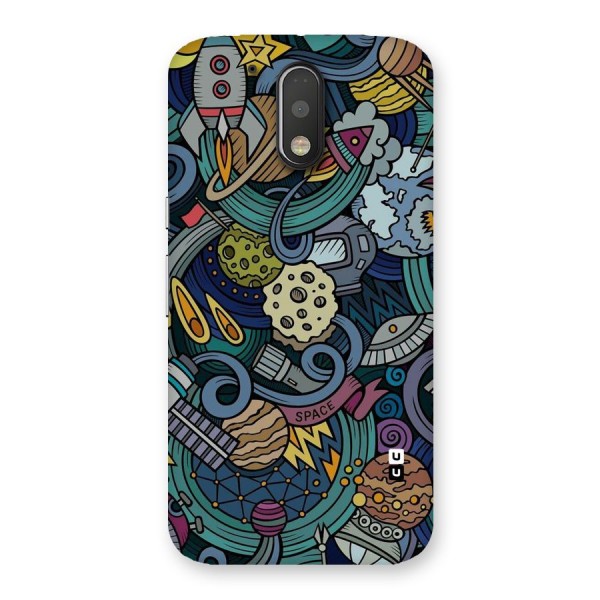 Space Pattern Blue Back Case for Motorola Moto G4