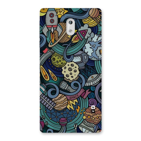 Space Pattern Blue Back Case for Nokia 3