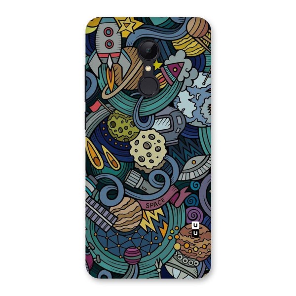 Space Pattern Blue Back Case for Redmi 5