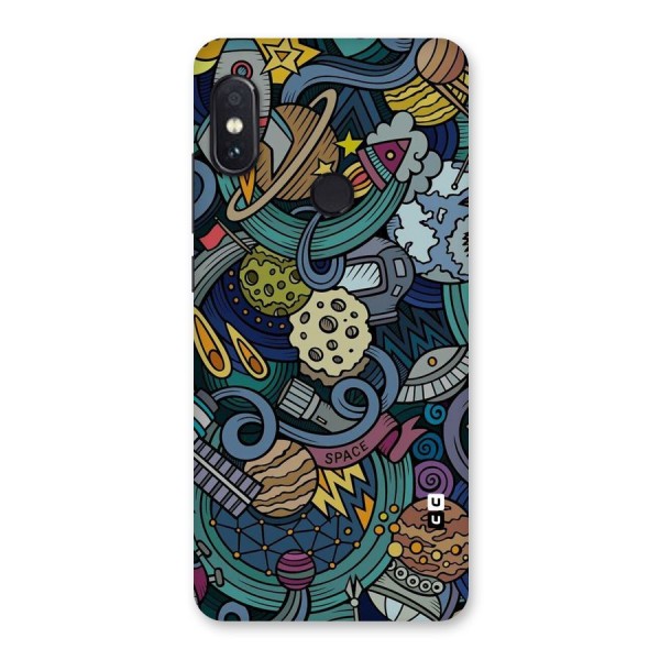 Space Pattern Blue Back Case for Redmi Note 5 Pro