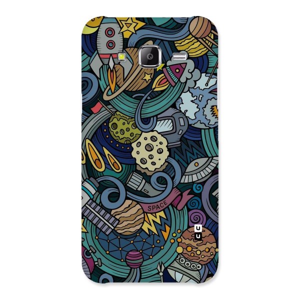 Space Pattern Blue Back Case for Samsung Galaxy J5