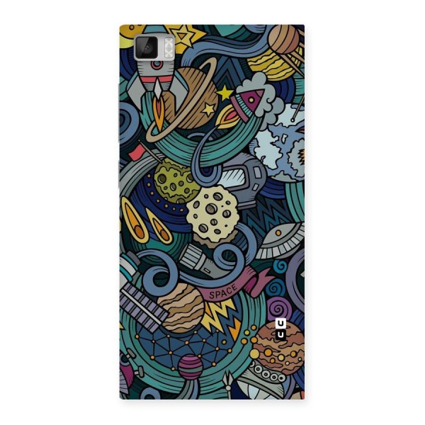 Space Pattern Blue Back Case for Xiaomi Mi3