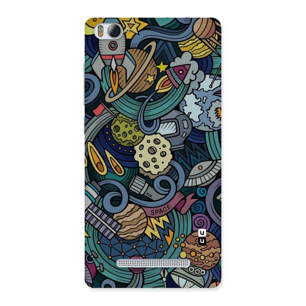 Space Pattern Blue Back Case for Xiaomi Mi4i