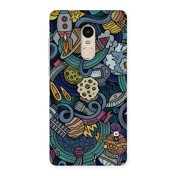 Space Pattern Blue Back Case for Xiaomi Redmi Note 4