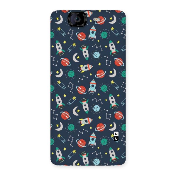 Space Rocket Pattern Back Case for Canvas Knight A350