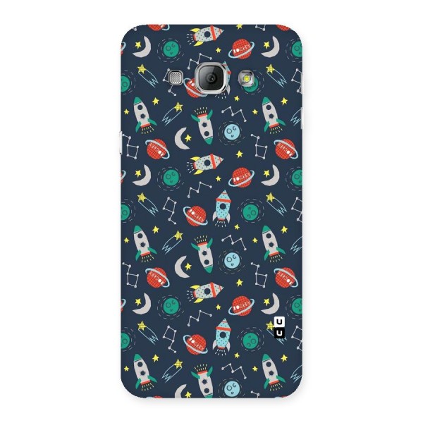 Space Rocket Pattern Back Case for Galaxy A8