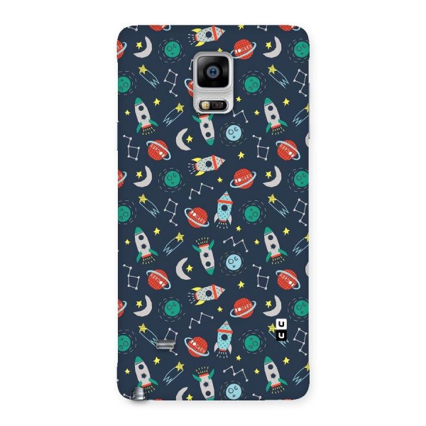 Space Rocket Pattern Back Case for Galaxy Note 4