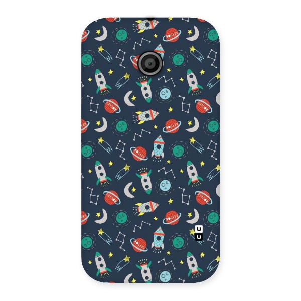 Space Rocket Pattern Back Case for Moto E