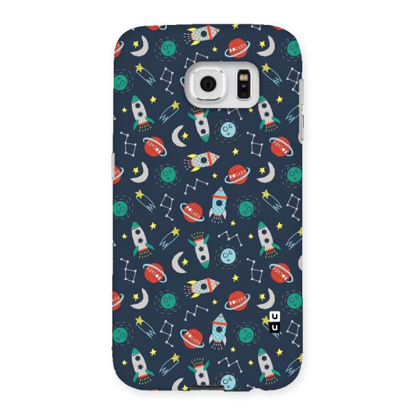 Space Rocket Pattern Back Case for Samsung Galaxy S6