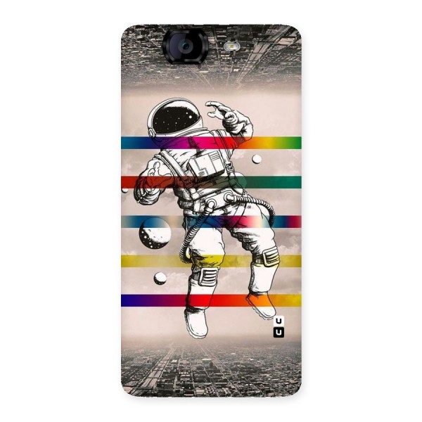 Spaceman Rainbow Stripes Back Case for Canvas Knight A350