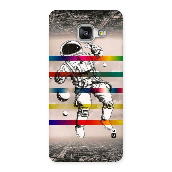 Spaceman Rainbow Stripes Back Case for Galaxy A3 2016