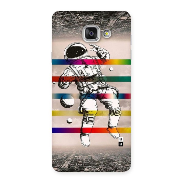 Spaceman Rainbow Stripes Back Case for Galaxy A7 2016