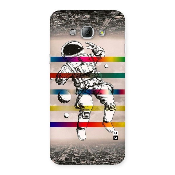 Spaceman Rainbow Stripes Back Case for Galaxy A8