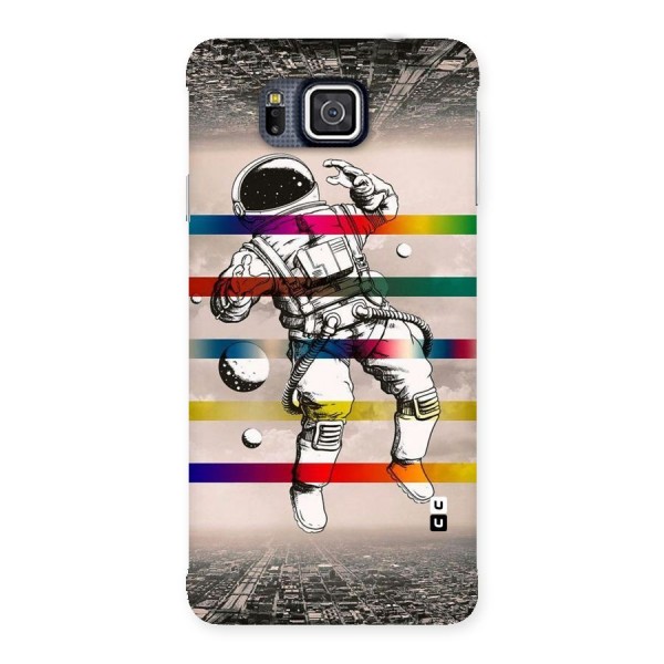 Spaceman Rainbow Stripes Back Case for Galaxy Alpha