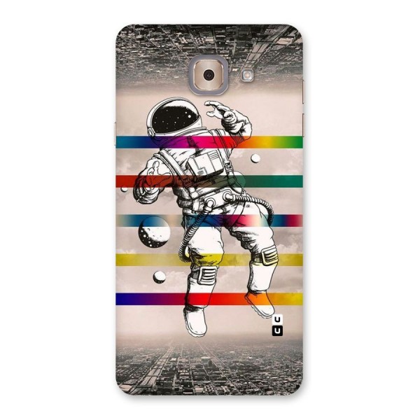 Spaceman Rainbow Stripes Back Case for Galaxy J7 Max