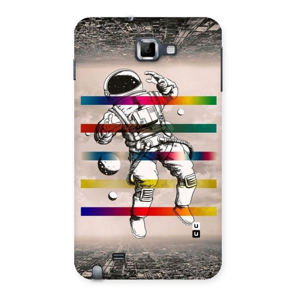 Spaceman Rainbow Stripes Back Case for Galaxy Note