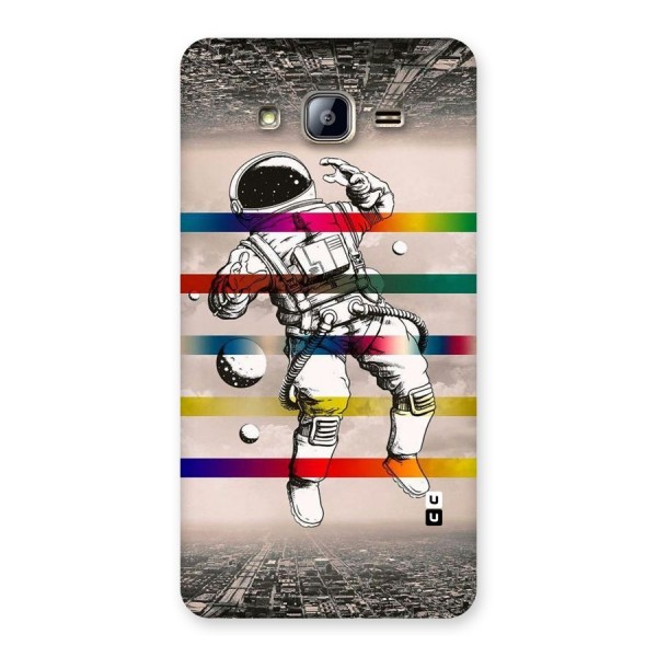 Spaceman Rainbow Stripes Back Case for Galaxy On5