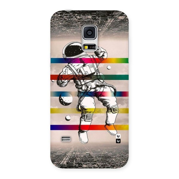 Spaceman Rainbow Stripes Back Case for Galaxy S5 Mini