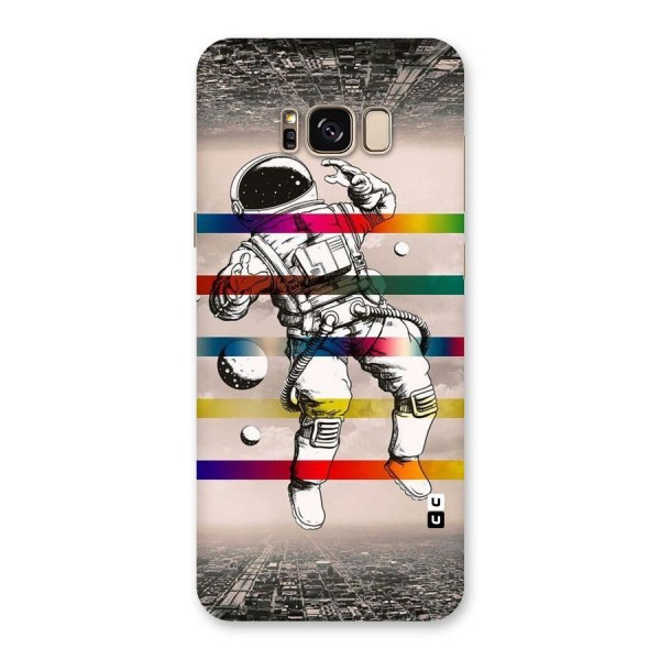 Spaceman Rainbow Stripes Back Case for Galaxy S8 Plus