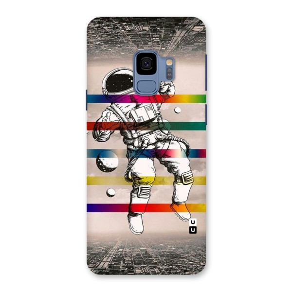 Spaceman Rainbow Stripes Back Case for Galaxy S9