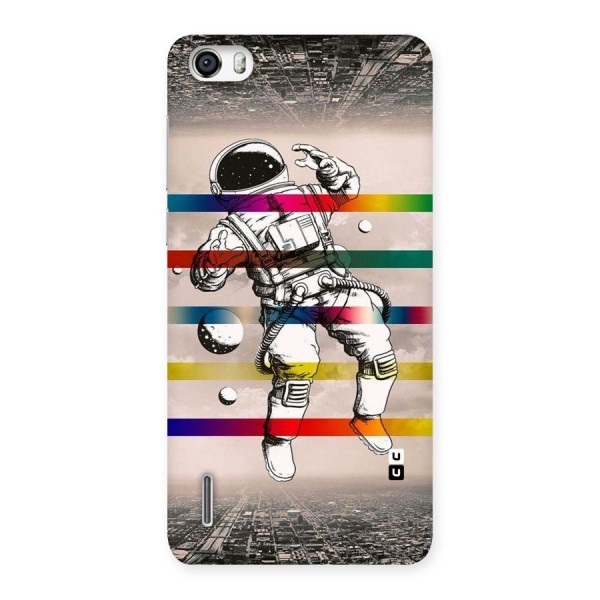 Spaceman Rainbow Stripes Back Case for Honor 6