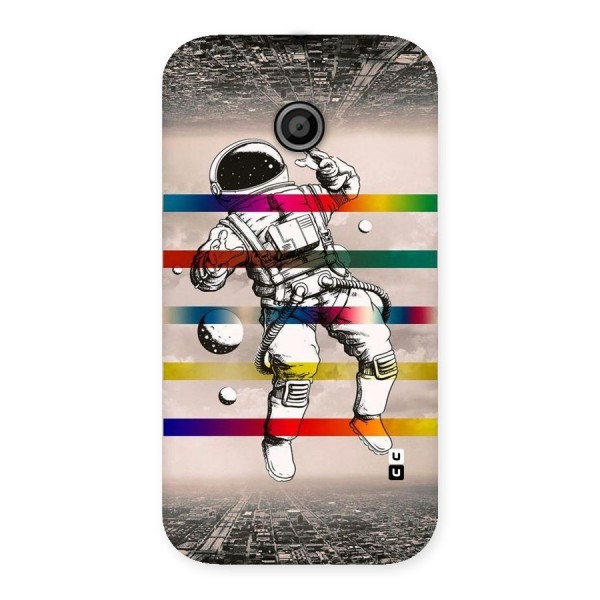 Spaceman Rainbow Stripes Back Case for Moto E