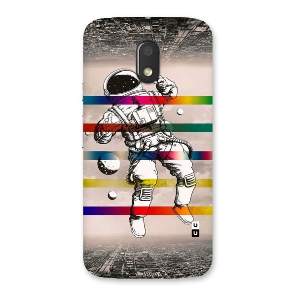 Spaceman Rainbow Stripes Back Case for Moto E3 Power