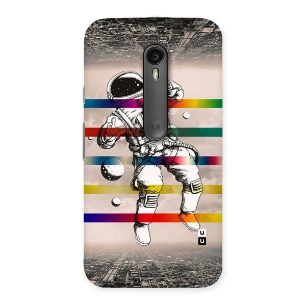 Spaceman Rainbow Stripes Back Case for Moto G3