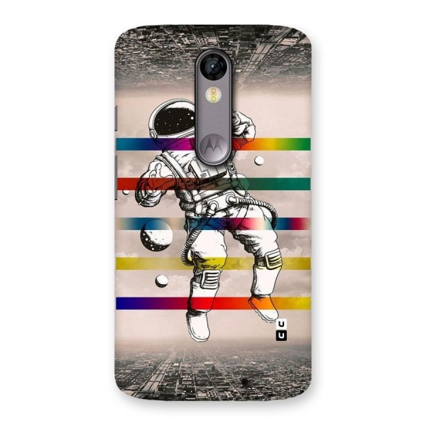 Spaceman Rainbow Stripes Back Case for Moto X Force