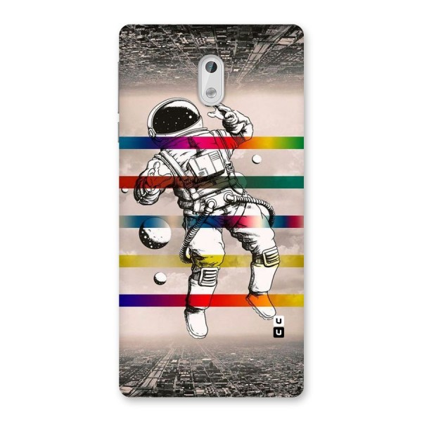 Spaceman Rainbow Stripes Back Case for Nokia 3