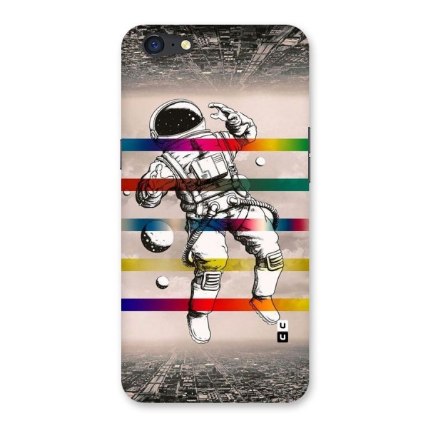 Spaceman Rainbow Stripes Back Case for Oppo A71