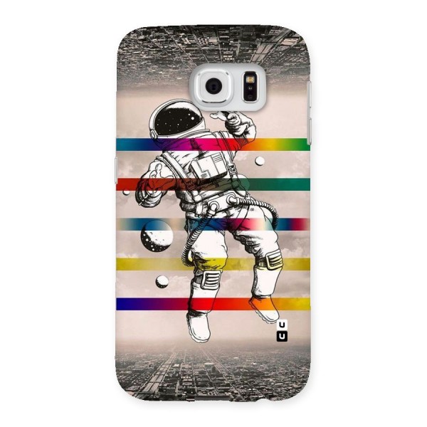 Spaceman Rainbow Stripes Back Case for Samsung Galaxy S6