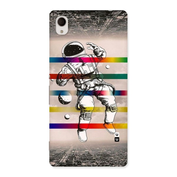 Spaceman Rainbow Stripes Back Case for Sony Xperia M4