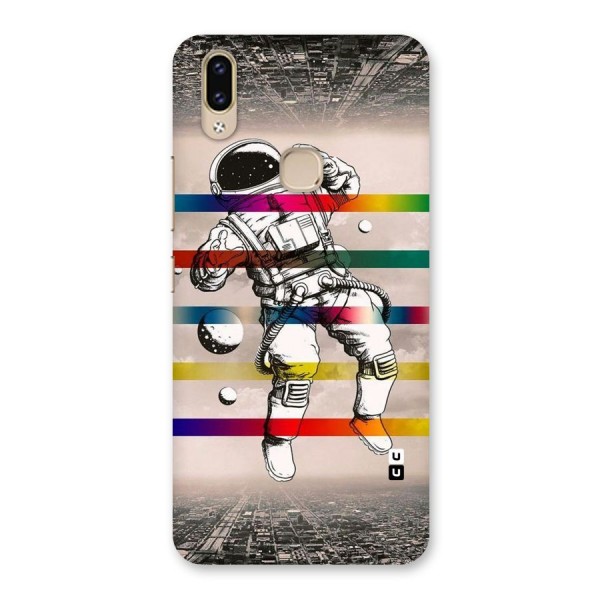 Spaceman Rainbow Stripes Back Case for Vivo V9