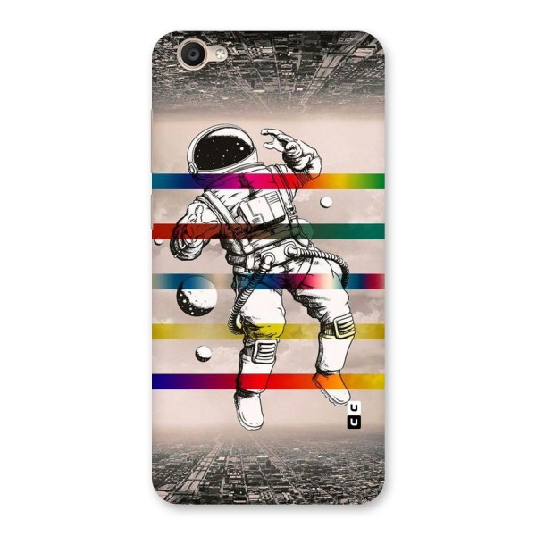 Spaceman Rainbow Stripes Back Case for Vivo Y55s