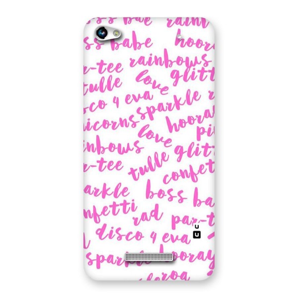 Sparkle Love Back Case for Micromax Hue 2