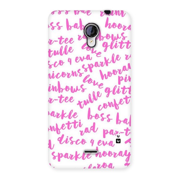 Sparkle Love Back Case for Micromax Unite 2 A106