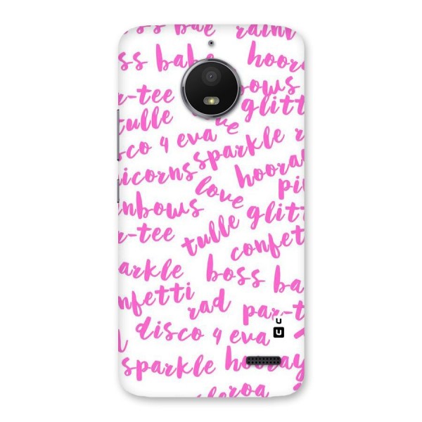 Sparkle Love Back Case for Moto E4