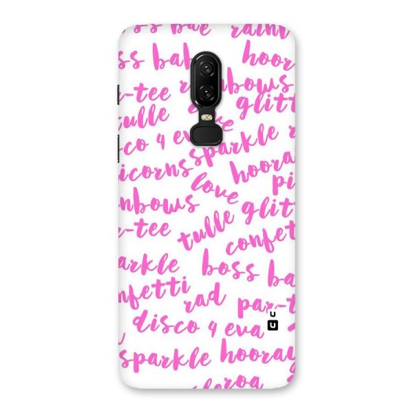 Sparkle Love Back Case for OnePlus 6