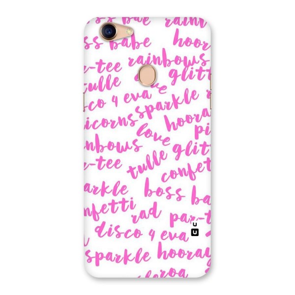 Sparkle Love Back Case for Oppo F5