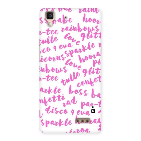 Sparkle Love Back Case for Oppo R7