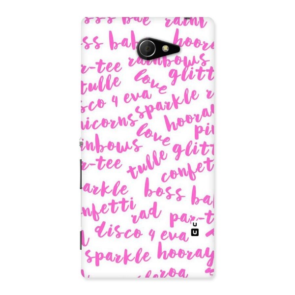 Sparkle Love Back Case for Sony Xperia M2