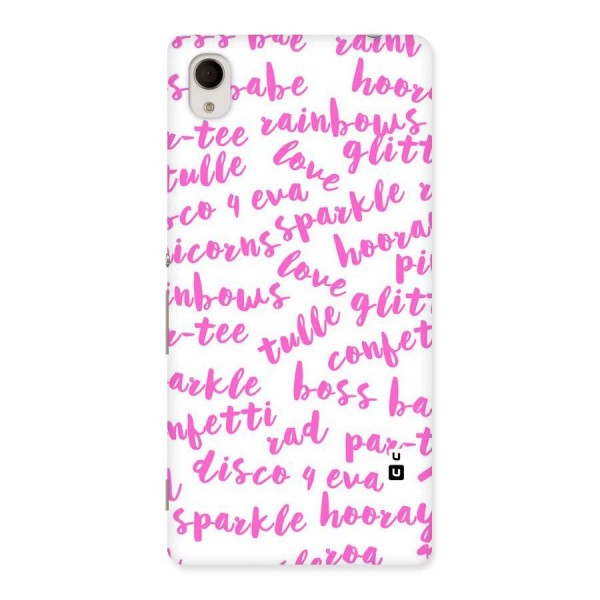 Sparkle Love Back Case for Sony Xperia M4