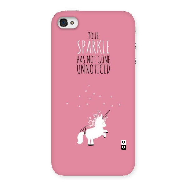 Sparkle Not Unnoticed Back Case for iPhone 4 4s