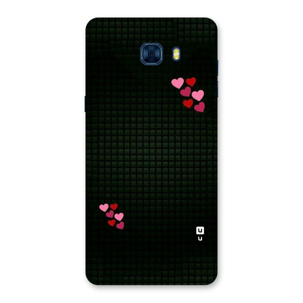 Square and Hearts Back Case for Galaxy C7 Pro