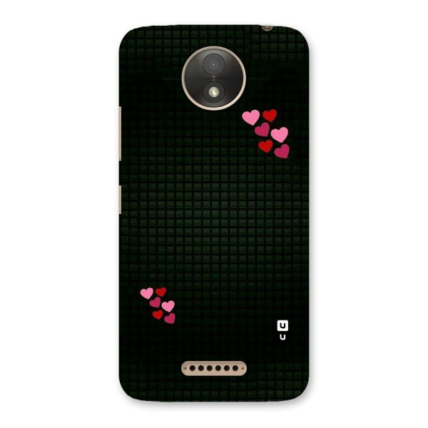 Square and Hearts Back Case for Moto C Plus