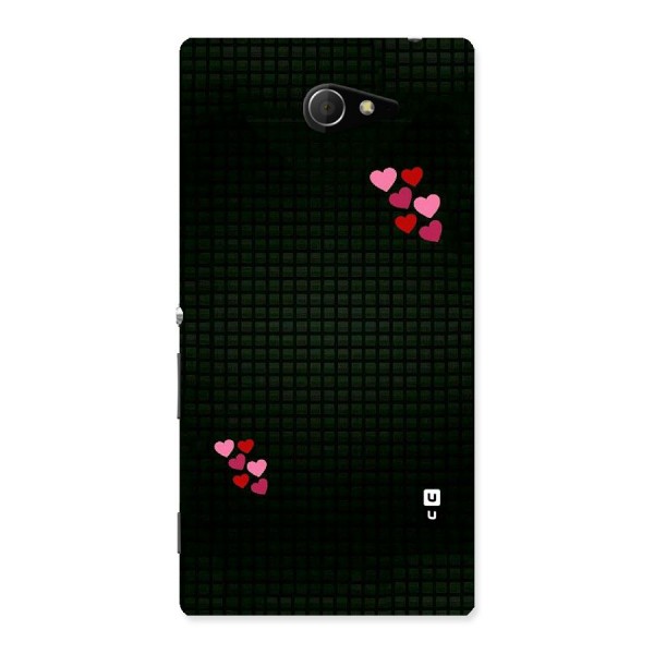 Square and Hearts Back Case for Sony Xperia M2