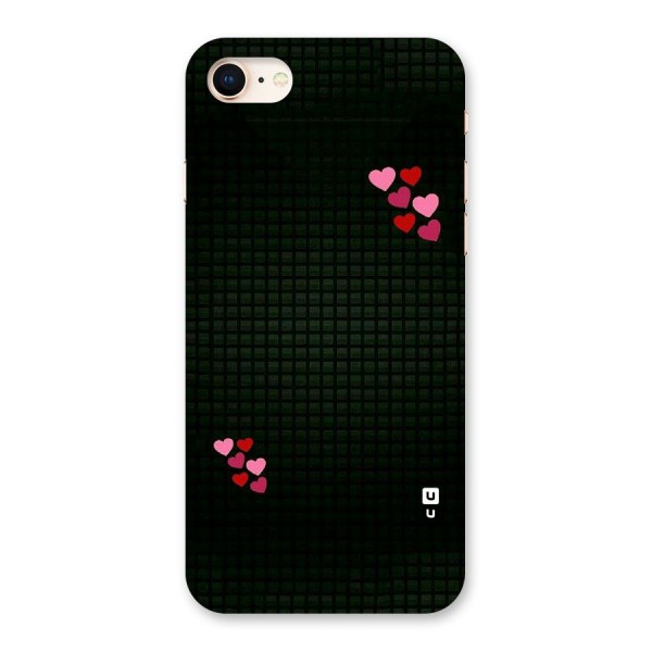 Square and Hearts Back Case for iPhone 8
