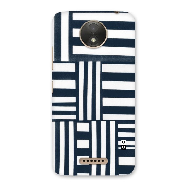 Square  Stripes Back Case for Moto C Plus